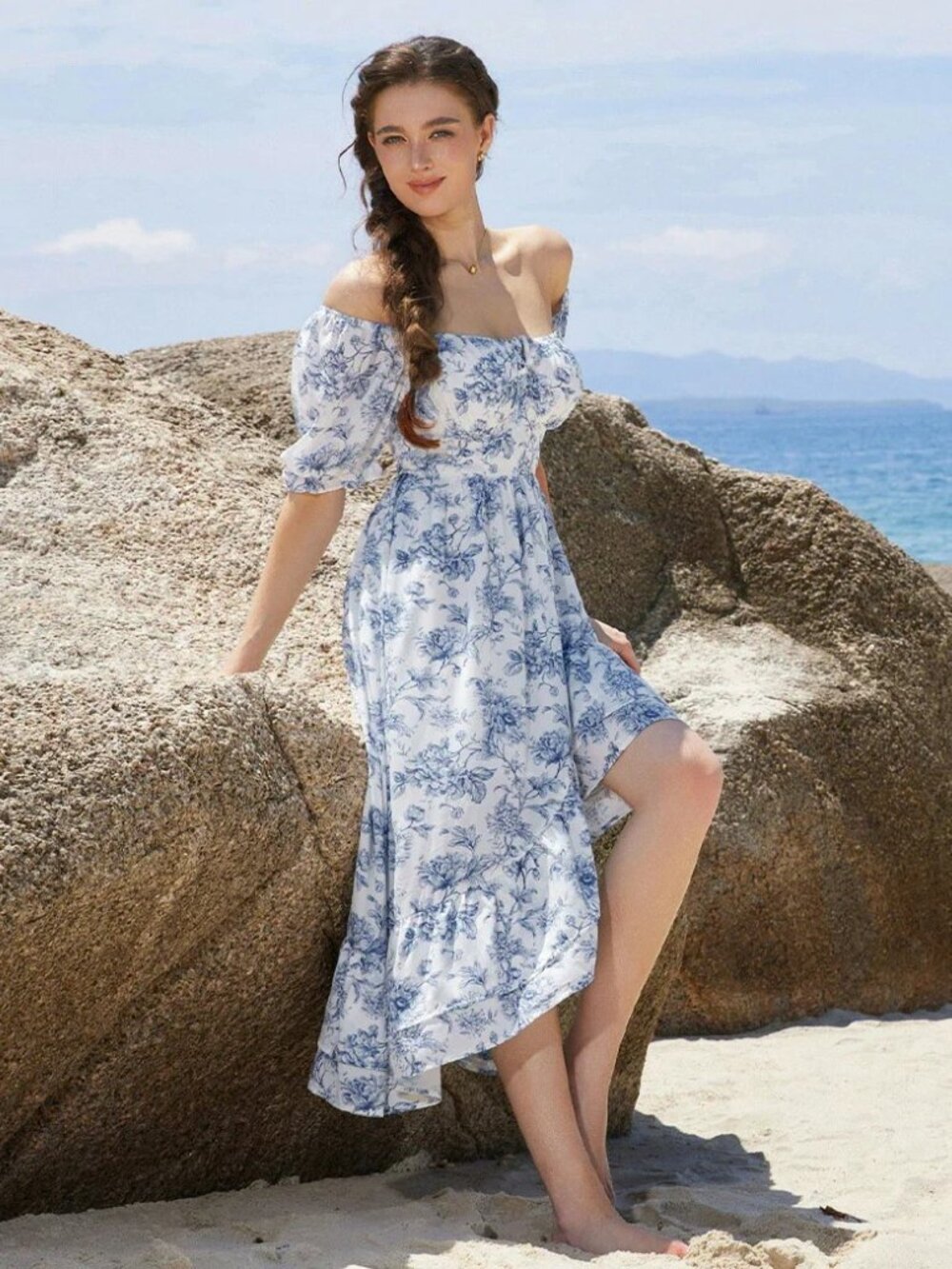 New SCARLET DARKNESS Floral Corset Chiffon Dress
